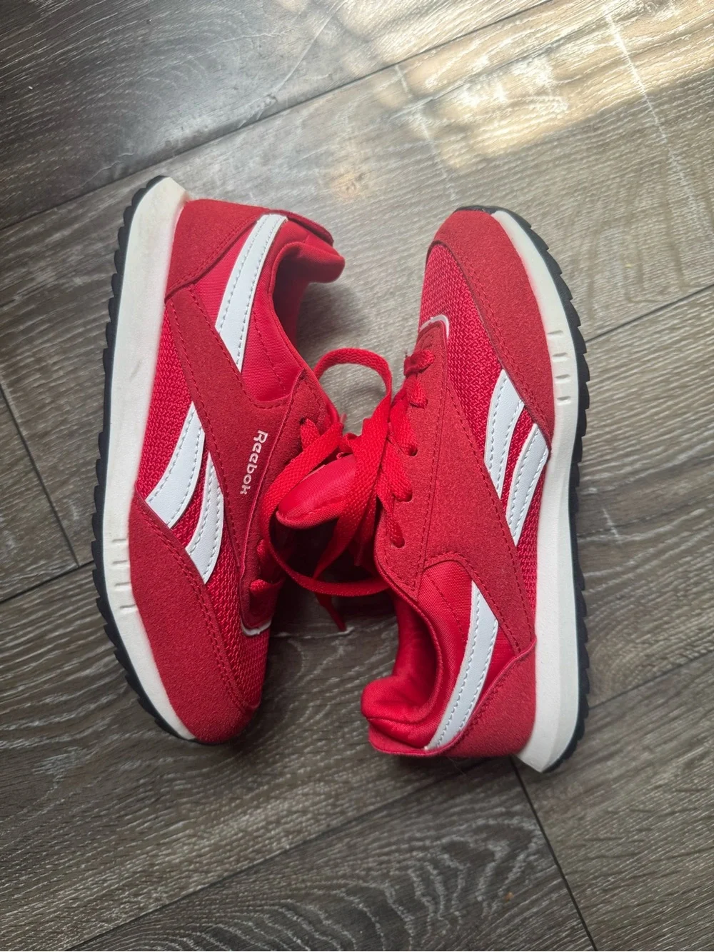 Reebok Kids Red and White Retro Sneakers